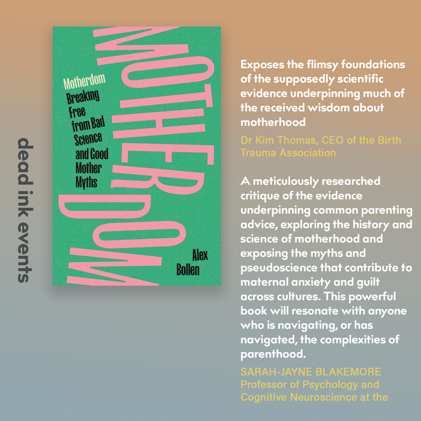 MAR 18 (Online Daytime Event) - Motherdom: Alex Bollen in conversation with Dr Sophie Oliver