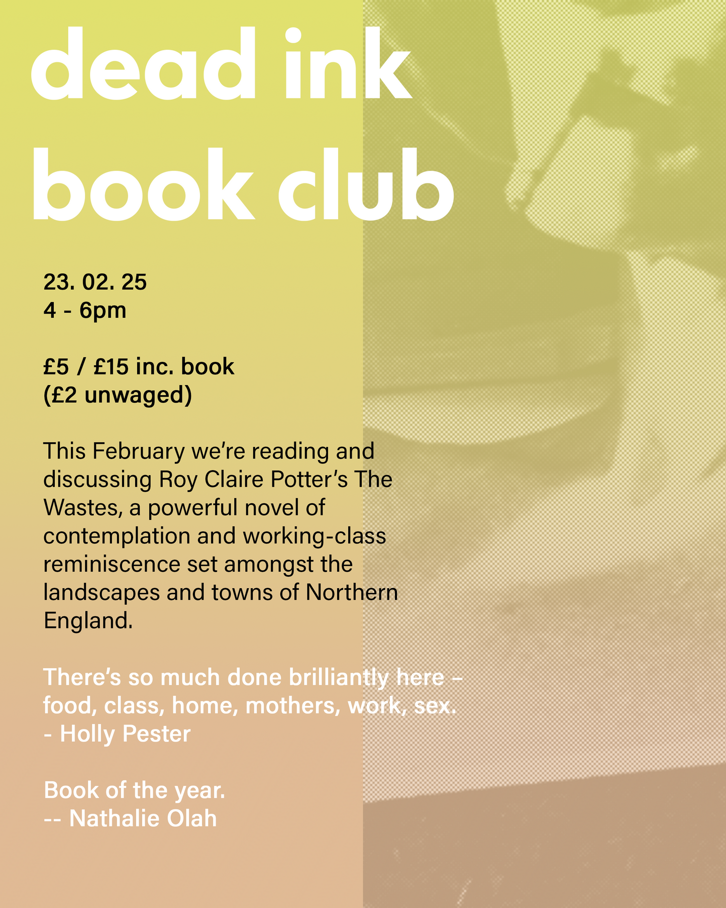 FEB 23 - Dead Ink Book Club - THE WASTES by Roy Claire Potter