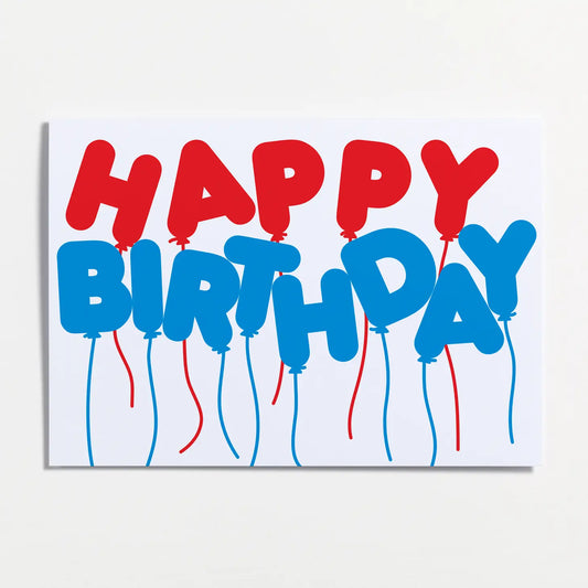 Birthday Balloons Greeting Card by Crispin Finn