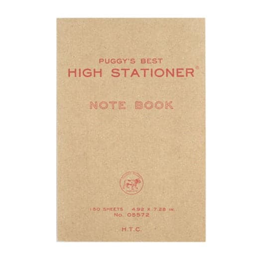 Hightide Puggy's Paperback Notebook Red