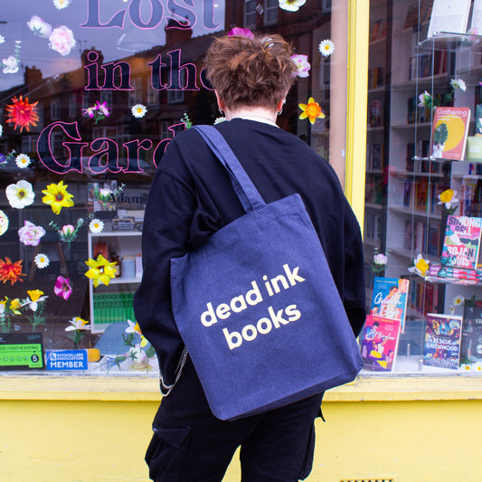 Dead Ink Books woven tote bag